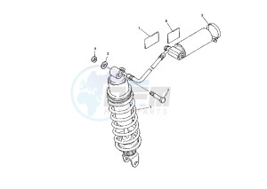 YZF R THUNDER CAT 600 drawing REAR SUSPENSION