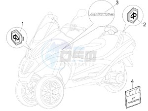 MP3 250 ie mic drawing Plates - Emblems