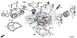 TRX500FM5F TRX500FM Europe Direct - (ED) drawing CYLINDER HEAD