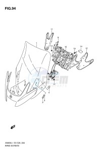 AN650 (E3-E28) Burgman drawing WIND SCREEN (AN650AL1 E33)