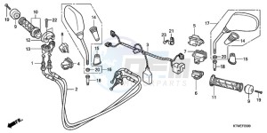 SH300A9 France - (F / ABS CMF) drawing SWITCH/CABLE/MIRROR