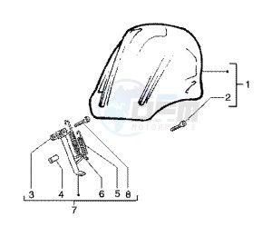 Runner 125 FX 2t drawing Windshield kit-stand kit