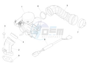 Liberty 50 4T PTT 2017 (B-NL) (B-NL) drawing Carburettor, assembly - Union pipe