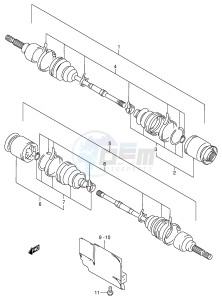 LT-F500F (E3-E28) drawing FRONT DRIVE SHAFT (MODEL W X)