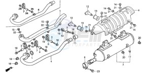 TRX350FE FOURTRAX ES drawing EXHAUST MUFFLER