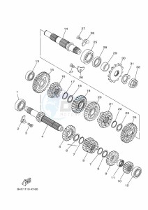 YZ125 (B4XE) drawing TRANSMISSION