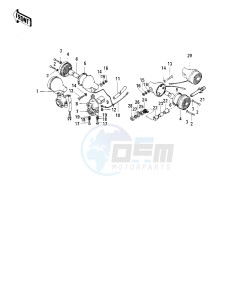 F6 (-A) 125 drawing TURN SIGNALS -- F6-B- -