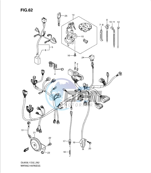 WIRING HARNESS (DL650L1 E19)