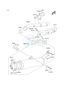 KSF 400 A [KFX400) (A1-A3) [KFX400) drawing MUFFLER-- S- -