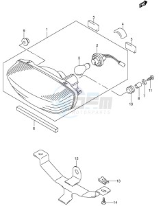 LT-Z250 (E19) drawing REAR COMBINATION