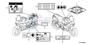 VFR800XC drawing CAUTION LABEL