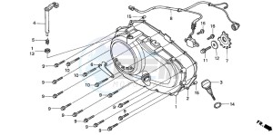 CB500S drawing RIGHT CRANKCASE COVER