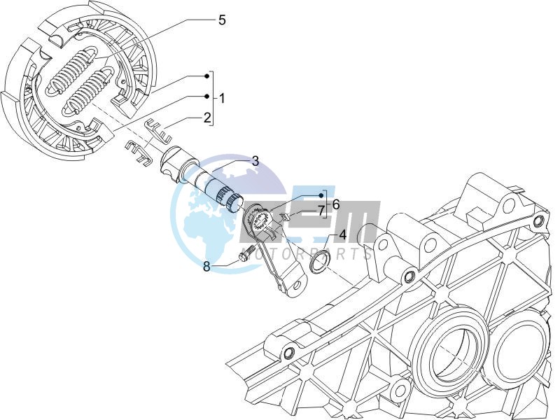 Rear brake - Brake jaw