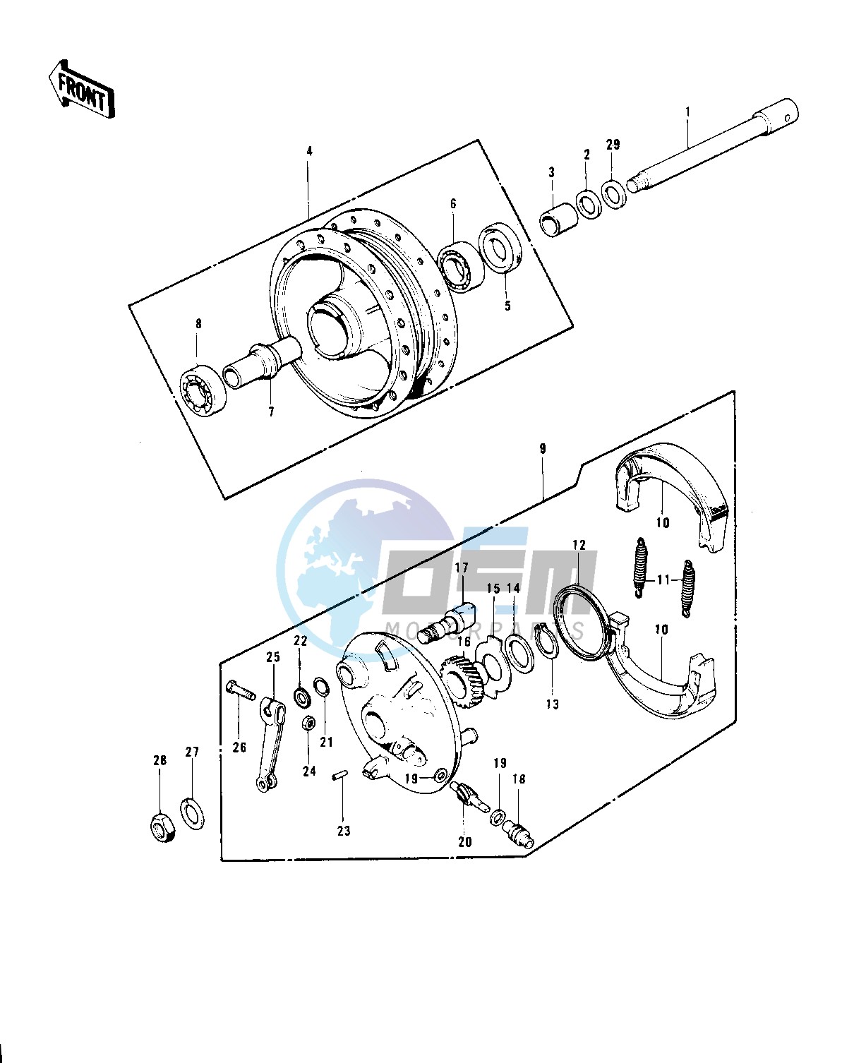 FRONT HUB_BRAKE -- 70-73- -