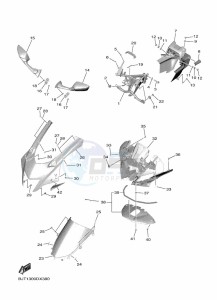 YZF690-U YZF-R7 (BJT1) drawing COWLING 1