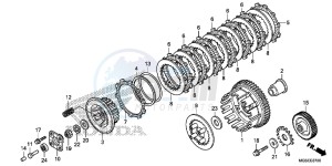 NC700SAC drawing CLUTCH (NC700S/ SA)