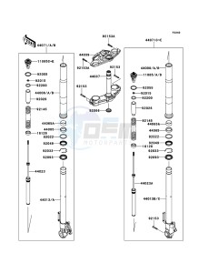 VERSYS_1000 KLZ1000AEF FR GB XX (EU ME A(FRICA) drawing Front Fork