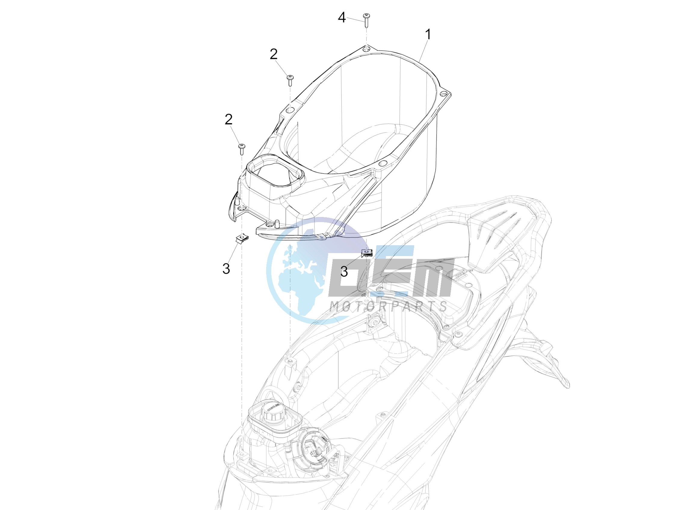 Helmet housing - Undersaddle