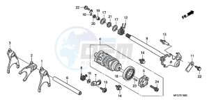 CB600F39 Spain - (SP / ST) drawing GEARSHIFT DRUM