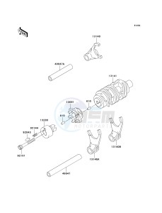 KLX 250 H [KLX250S] (H6F-H7F) H6F drawing GEAR CHANGE DRUM_SHIFT FORK-- S- -