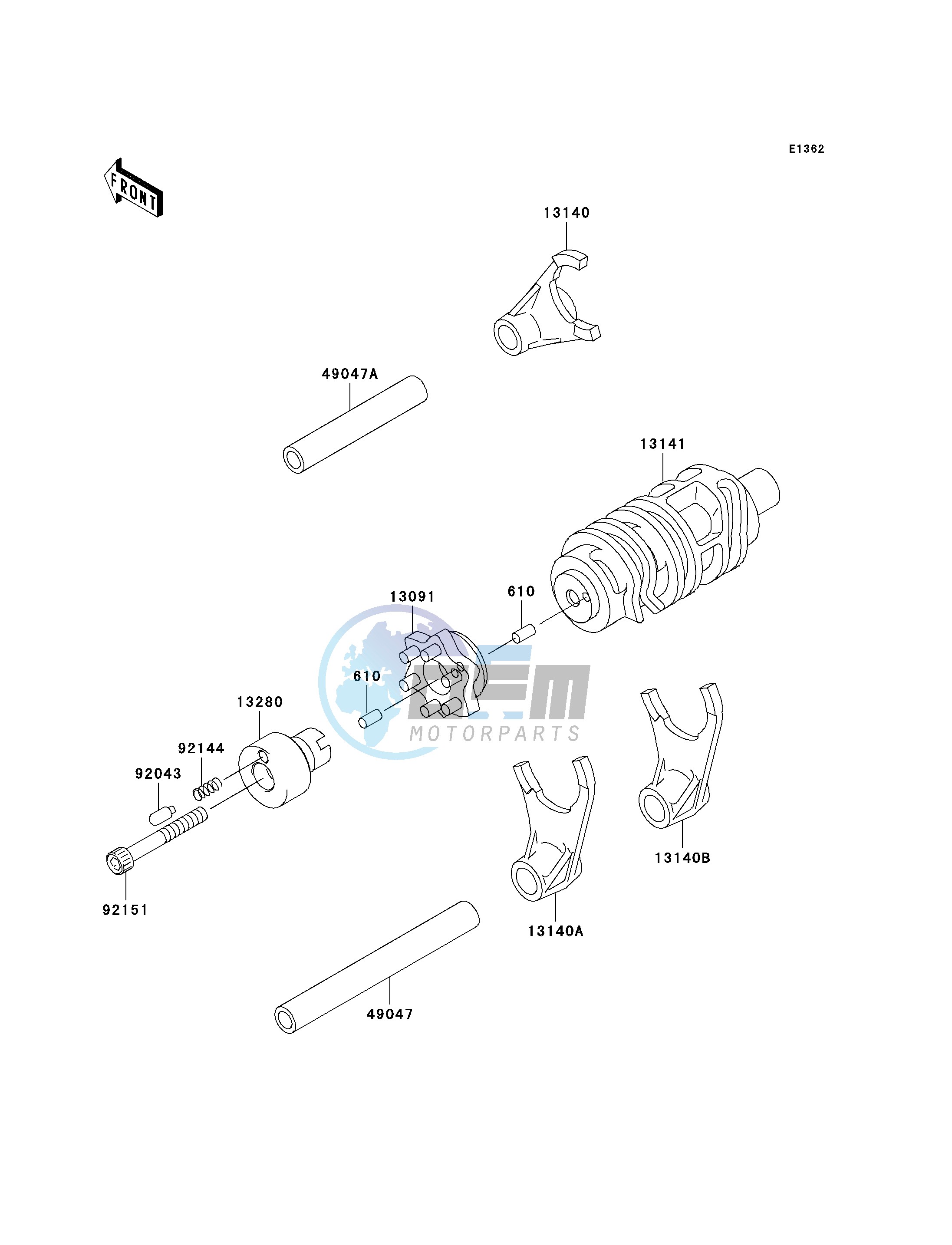 GEAR CHANGE DRUM_SHIFT FORK-- S- -