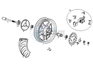 ATLANTIS - 50 cc drawing FRONT WHEEL