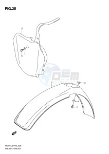 RM85 (P03) drawing FRONT FENDER