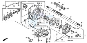 TRX250X9 Australia - (U) drawing REAR FINAL GEAR