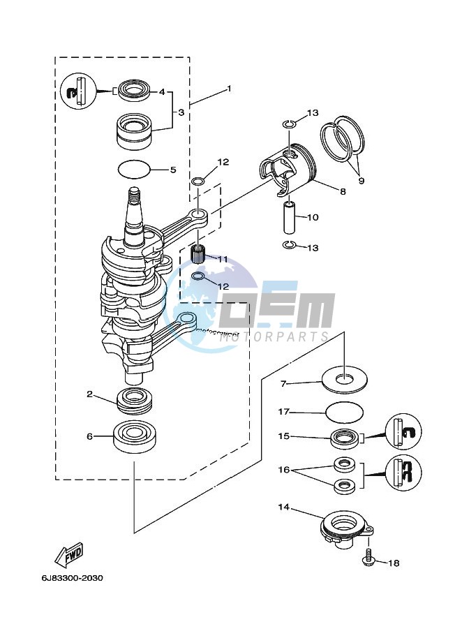 CRANKSHAFT--PISTON