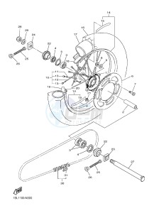 YZ250F (1SMD 1SMF 1SMG 1SMH) drawing REAR WHEEL 1