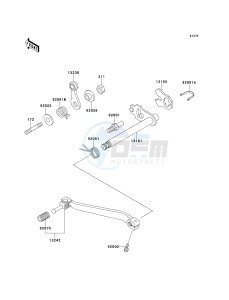 KMX 125 A [KMX 125] (A12-A14) [KMX 125] drawing GEAR CHANGE MECHANISM