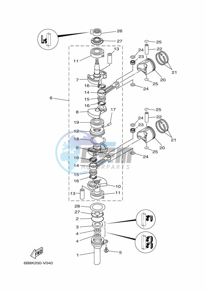 CRANKSHAFT--PISTON