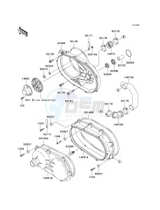 KAF 950 E [MULE 3010 TRANS4X4 DIESEL] (E8F) E8F drawing CONVERTER COVER