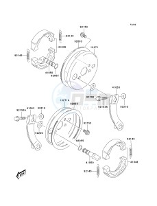 KSF 80 A [KFX80] (A6F) A6F drawing FRONT BRAKE