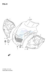 LT-F250 (E17) drawing HEADLAMP HOUSING