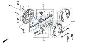 TRX250TM FOURTRAX drawing FRONT BRAKE PANEL