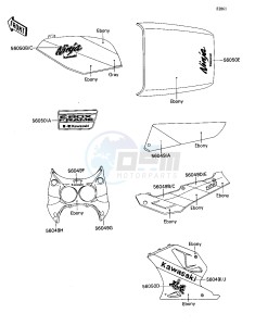 ZX 750 H [NINJA ZX-7] (H2) [NINJA ZX-7] drawing DECALS-- EBONY_GRAY- -