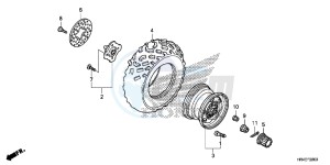 TRX500FE1G TRX500 Europe Direct - (ED) drawing FRONT WHEEL