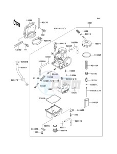 KDX 200 H (H10-H11) drawing CARBURETOR