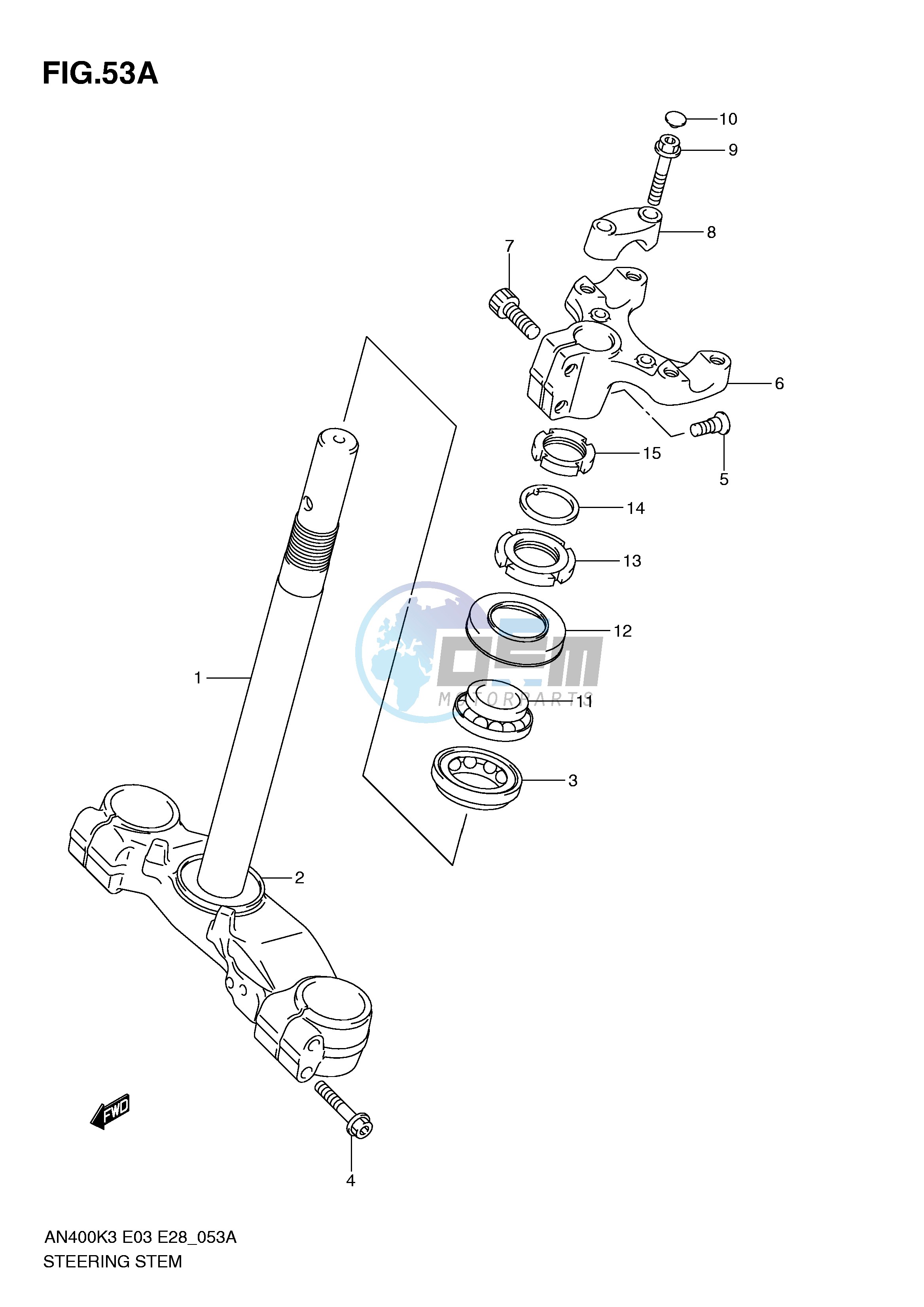 STEERING STEM (AN400SK5 SK6)