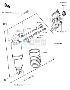 ZX 900 A [NINJA] (A1-A2) NINJA 900 drawing SHOCK ABSORBER