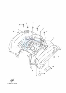 YFM700FWBD KODIAK 700 EPS (BGFW) drawing REAR FENDER