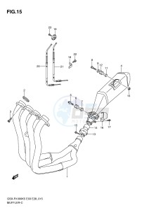 GSX-R1000 (E3-E28) drawing MUFFLER