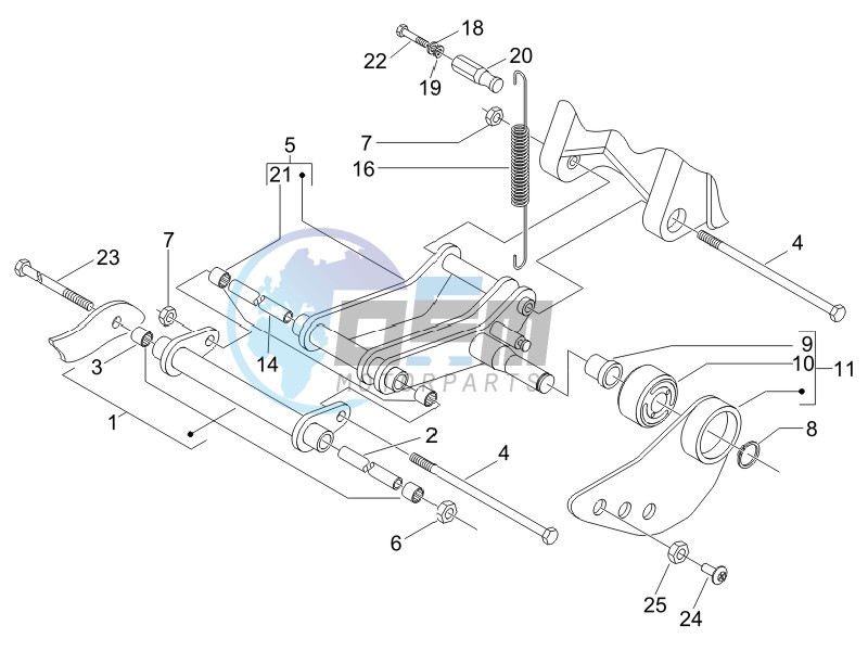 Swinging arm