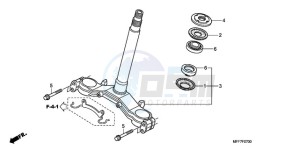 XL700VA9 UK - (E / ABS MKH) drawing STEERING STEM