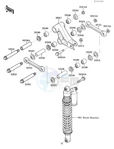 KX 250 F [KX250] (F1) [KX250] drawing REAR SUSPENSION