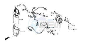 CR125R drawing C.D.I. UNIT/SERVO MOTOR