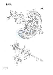 JR50 (P28) drawing REAR WHEEL