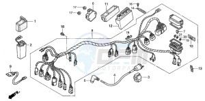 TRX350TE FOURTRAX 350 ES drawing WIRE HARNESS