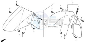 FES150A 125 S-WING drawing FRONT FENDER